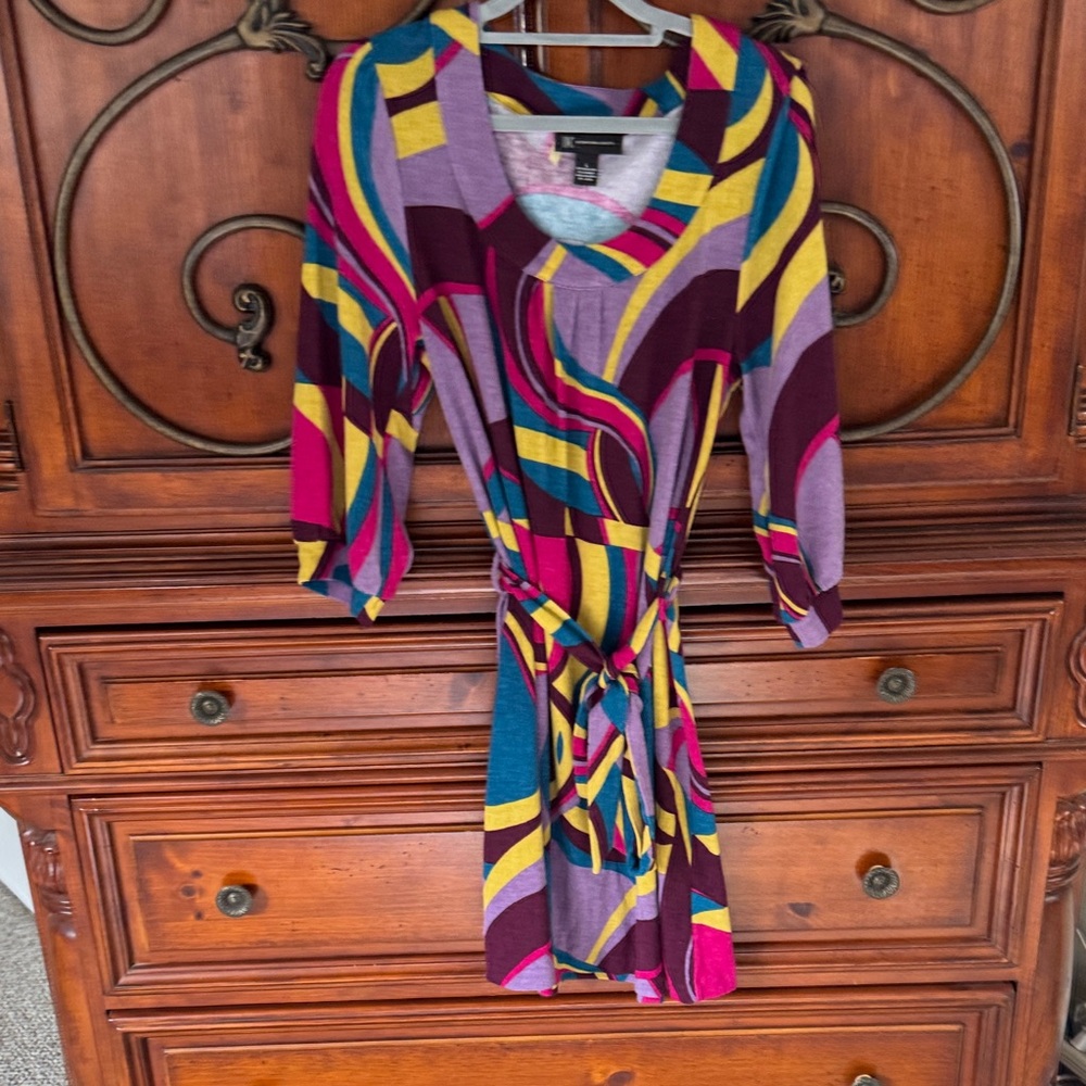 INC Colorful Abstract Women's Dress
